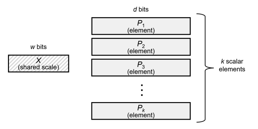 Miscroscaling data format.